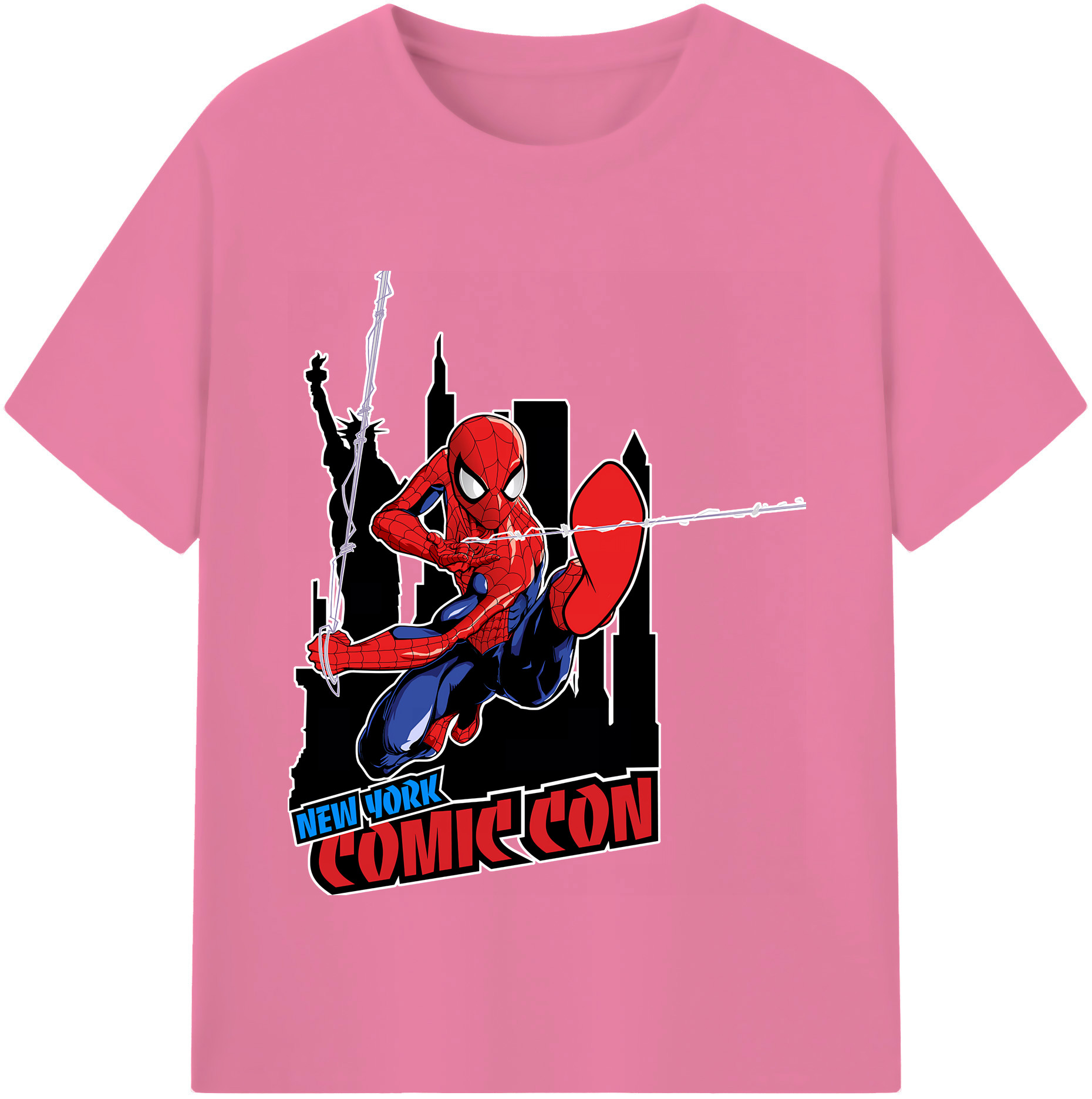 （画像用） Spider Man スパイダーマン 綿100％半袖Tシャツ（フロントプリント）